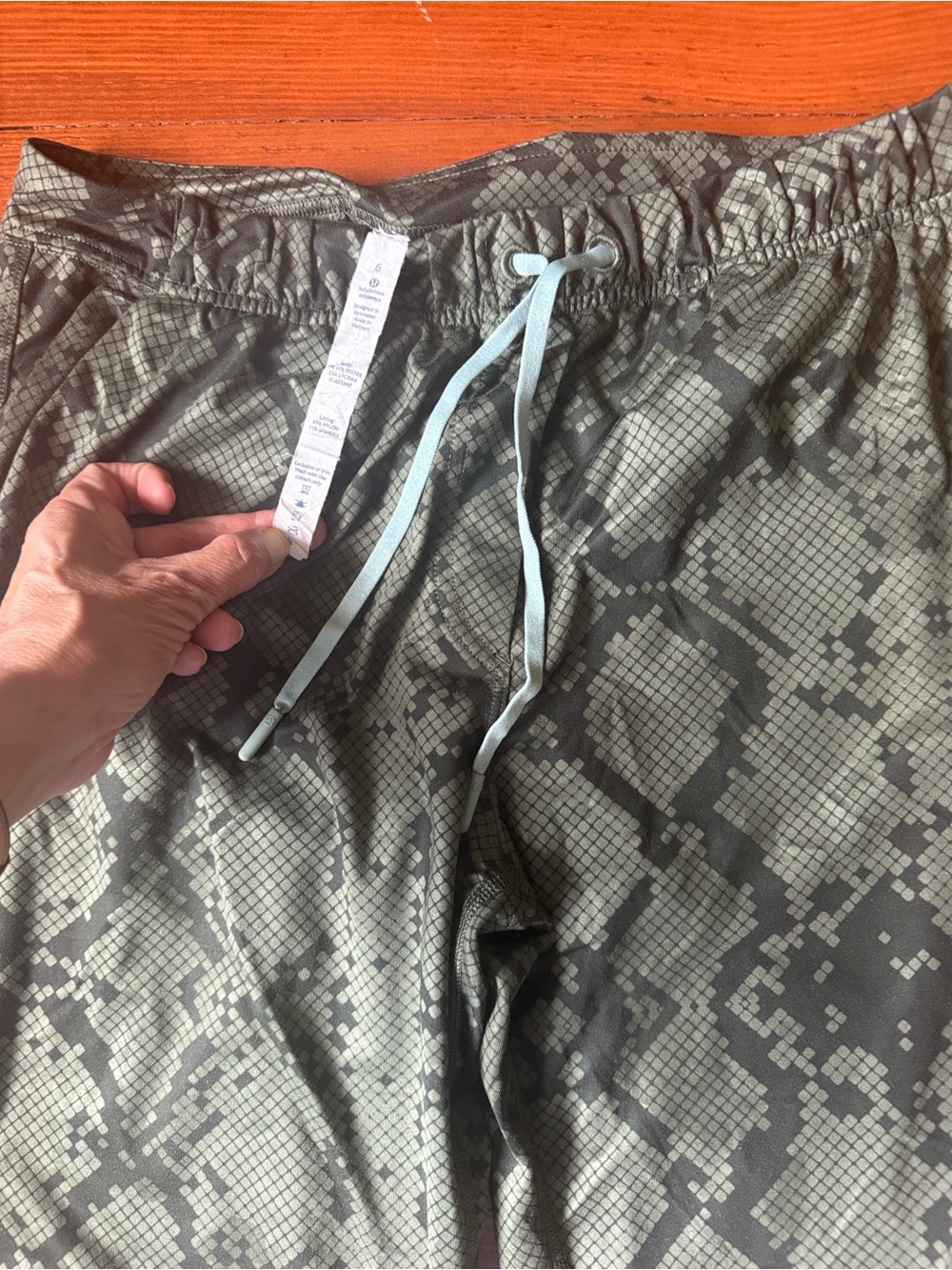 lululemon athletica Olive Green Snake-Print Track Joggers